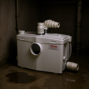 Bomba Maceradora Vevor 1200W 48 GPM 33 pies de altura 4 entradas Máquina de eliminación de aguas residuales de descarga ascendente para tratamiento en sótanos - Product Image 2