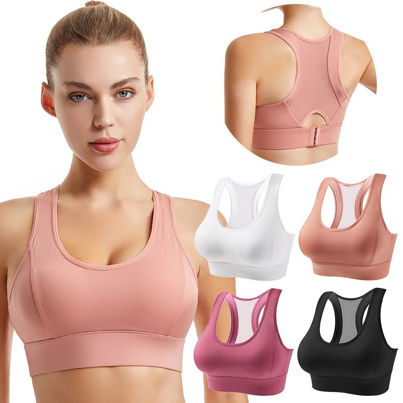 Women's Sports Underwear High Strength Push-Up Yoga Vest Anti-Sagging Beauty Features No Steel Ring Underwire Teenagers Plus