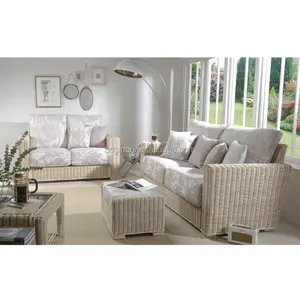 Country style synthetic wicker garden corner sitting set indoor rattan sofa living room furniture sets modern