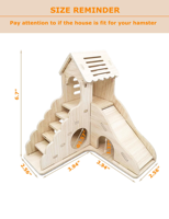 Cabane en bois flexible pour petits animaux de compagnie-Hamster House Habitat Ladder Slide Tunnel Rampe Pont Tube Cochons d'Inde Chinchillas Petit