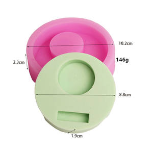 Moule en silicone pour ornements en ciment et résine, forme cylindrique 3D simple, classique, ronde et rectangulaire, artisanat, porte-bougie, moule en <span class=keywords><strong>plâtre</strong></span> - Product Image 2