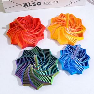 Décoration de bureau en gros : Étoile sensorielle 3D imprimée, spirale rotative avec poignée pour soulager le stress - Product Image 6