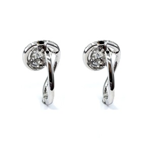 Fabricant de bijoux en or blanc 18 carats de haute qualité en diamant Boucles d'oreilles pour femmes en forme de grappe ronde - Product Image 3