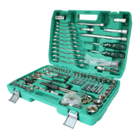 Kit de herramientas industriales de 121 piezas mejorado con llaves de trinquete duraderas y una llave dinamométrica