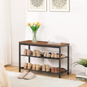 Wooden Multi Layer <b>Shoe</b> Cabinet With Seating Entryway <b>Storage</b> Bench <b>Space</b> <b>Saving</b> <b>Shoe</b> Rack For Living Room - Product Image 3