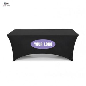 Machine Washable and Reusable 6Ft Elastic-Edged Tablecloth Simple Style for Hotel Home Furnishings Trade Shows - Product Image 2