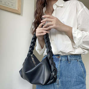 กระเป๋าถือหนัง PU คุณภาพสูง ดีไซน์ปี 2026 พร้อมหูหิ้วแบบเกลียว สายโซ่สะพายไหล่สำหรับผู้หญิง - Product Image 5