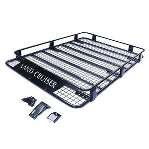 Porte-bagages de toit robuste en fer pour Toyota Land Cruiser LC80 LC79, panier de chargement monté sur gouttière, porte-bagages direct usine - Product Image 1