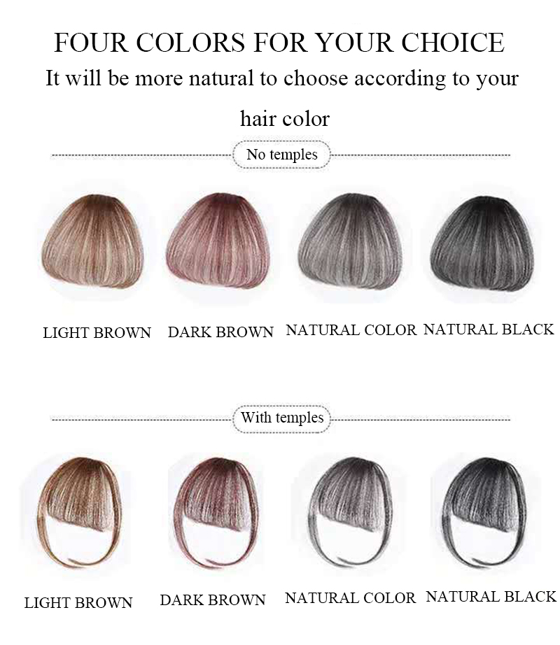Gradient Bangs sintético-Marrón Claro