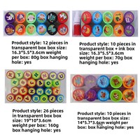 10 boîtes de sceau de louange créatives mignon dessin animé animaux sceaux en plastique maternelle enseignant récompense timbres pour les enfants