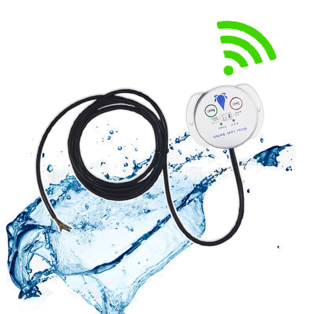 SW6 Tuya Smart-Life WiFi High Quality Wired Aluminum Alloy Floor Mounted Water Leak Sensor for Library Building Hotel Room Water