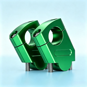 Adattatore Universale CNC in Alluminio per Rialzo <span class=keywords><strong>Manubrio</strong></span> <span class=keywords><strong>Moto</strong></span>, Kit Blocco Altezza Morsetto Barra 22mm 28mm - Product Image 3