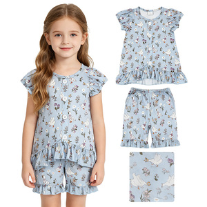 En Stock, Nueva Llegada, Conjuntos de Ropa de Verano para Bebés y Niñas Pequeñas con Estampado de Flores, Venta al por Mayor, Ropa Infantil de Boutique - Product Image 1