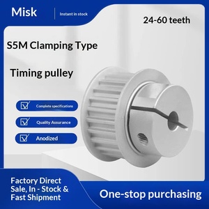 Clamping Type High-Torque Synchronous Timing <strong>Pulley</strong> S5M <strong>Series</strong> <strong>B</strong> Type-24-60 Teeth Groove Widths 11/17 Aluminum - Product Image 5