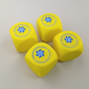 PU Dice Stress Relief Toy Ball Custom Logo Promotional <b>Cube</b> Foam Squeeze Toy Stress Relief Gift for Casino, Office, School Event - Product Image 4