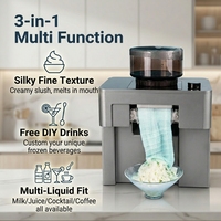 Máquina de Bebidas Congeladas, Hace Granizados, Helados y Slushies, 1L, Acero Inoxidable, Rápido en 1 Minuto, Sin Necesidad de Azúcar, 15 Modos de Velocidad, Un Solo Botón
