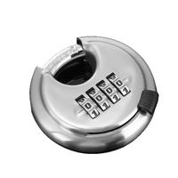 Combinaison de disques ronds réinitialisables en acier inoxydable de 70mm Cadenas à combinaison à 4 chiffres Cadenas de disque à mot de passe