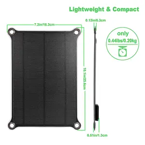 Pequeño 6W panel solar 5V USB Teléfono móvil panel solar cargador portátil Mini cargador de panel solar