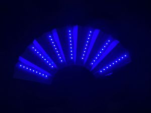 Venta caliente Bar Fan <span class=keywords><strong>Instagram</strong></span> Ventilador de rebote brillante Trendy Electric Syllable Party Performance Props Flash Ventilador plegable - Product Image 5