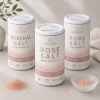 Pot à épices en papier recyclable avec couvercle doseur à pression pour l'emballage de sel rose en poudre et d'assaisonnements, logo personnalisé, vente en gros, fournisseur OEM