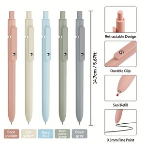 X1107-1 Quick Dry Ink Gel <b>Pens</b> Fine Point <b>Pens</b> 0.5 Mm Black Smooth Writing Japanese Cute <b>Retractable</b> Roller Ball <b>Pens</b> - Product Image 3