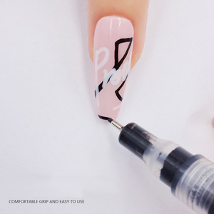 ปากกาวาดลายโลหะสีขาวสีดำสีอะคริลิค1มม. ปากกากราฟฟิตีสำหรับวาดเส้นโลโก้แบบกำหนดเอง - Product Image 4