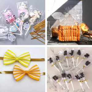 90ヤードゴールデンPETツイストタイ/プラスチックコーティングツイストタイゴールドシーリングストリップ、シングルワイヤーツイストタイ - Product Image 5