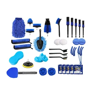 THPT 35 Pcs Detail Brush for Auto Equipment Products High Quality Car Wash Detailing Brushes Set Tools