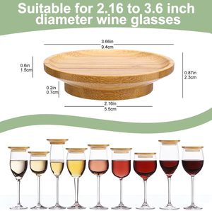 Cubierta de copas de vino personalizada, copa de vino de bambú, copa de vino, charcutería, aperitivo, charcutería en copa de vino - Product Image 2