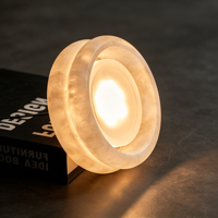 Lustre de chevet en albâtre espagnol, style minimaliste italien, lumière de luxe décorative, ambiance de chambre à coucher