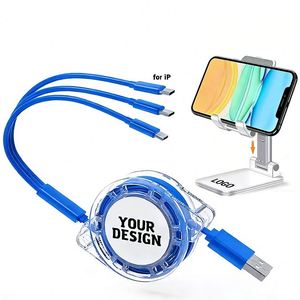 Wholesale Promotion Universal Retractable Gift 3 in 1 Multiple Usb <b>Charging</b> Charger <b>Cable</b> With Custom Logo - Product Image 1