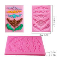Moule en silicone fondant gaufré de style européen et américain, pour bordure de gâteau, en dentelle, moule en argile ultra-léger, outils de cuisson, 1 pièce