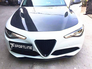 Cofano Motore Auto QV in Fibra di Carbonio per <span class=keywords><strong>Alfa</strong></span> <span class=keywords><strong>Romeo</strong></span> Giulia Quadrifoglio Verde Berlina 4 Porte 2017-2020 - Product Image 2