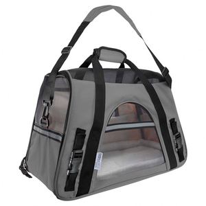 Sac de transport pour animaux de compagnie approuvé par les compagnies aériennes-Transporteurs à côtés souples pour les voyages en <span class=keywords><strong>avion</strong></span> Sac de transport sous le siège avec traversin en polaire - Product Image 2