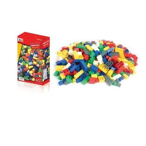 1000 Stück Kunststoff Kinderspiel zeug 1000 PCS Ziegel DIY Bausteine Kinder Lernspiel zeug