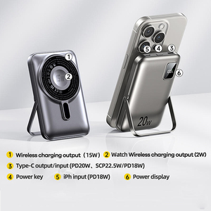 แบตสำรองแม่เหล็กไร้สาย 3-in-1 ความจุ 10000mAh พร้อมขาตั้ง รองรับการชาร์จเร็ว 22.5W - Product Image 1