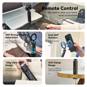 Perche à <span class=keywords><strong>selfie</strong></span> pour téléphone portable TELESIN, rétractable, portable, type pince, télécommande sans fil, prise de vue en <span class=keywords><strong>selfie</strong></span>, support de téléphone portable - Product Image 4