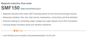 IFM SMF150 Magnetic Inductive <b>Meter</b> PFA Liner Corrosion Resistant <b>Flow</b> With IO-Link for Machine Cooling <b>Water</b> Monitoring - Product Image 5