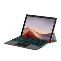 Clavier sans Fil Rétroéclairé avec Pavé Tactile pour Tablette Microsoft Surface Pro 3 4 et Surface Pro 7 5 6, Disposition Turque Russe Arabe