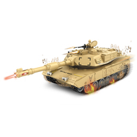 Char RC M1A2 à 9 canaux à l'échelle 1:28 avec sons et lumières réalistes pour les amateurs de jouets militaires et les jeux en plein air
