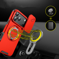 Coque de téléphone robuste antichoc avec cache-caméra coulissant et support magnétique pour iPhone 17 16 15 14 13 12 11 Pro Max Plus