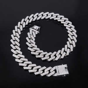 Pulsera de Cadena Grande y Resistente con Cristales, Joyería de Muñeca de <span class=keywords><strong>Cristal</strong></span>, Bijoux Cubano de Moda - Product Image 5