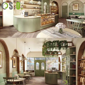 เคาน์เตอร์โชว์อาหารทำจากไม้โต๊ะกระจกโชว์แสนหวานเคาน์เตอร์ร้านกาแฟพร้อมโชว์เค้ก - Product Image 5