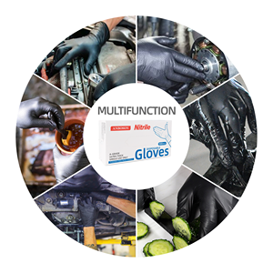 8Mil 12Mil Gants en caoutchouc jetables en nitrile sans danger pour le travail Poudre sans latex Résistant aux produits chimiques Alimentaire industriel/Imperméable direct - Product Image 6