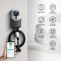 Borne de recharge murale pour véhicules électriques GB/T, station de recharge pour voitures, chargeur EV 32A 7KW 11KW 22KW Wallbox