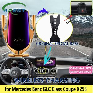Support de téléphone portable pour voiture, accessoire de véhicule, pour Mercedes Benz classe GLC coupé X253 C253 <span class=keywords><strong>2016</strong></span> 2017 2018 2019 2020 GLC200 GLC220 GLC300 - Product Image 2