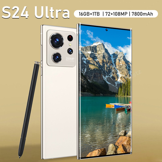 Gaming Mobile Phone 2026 New High Quality S24 Ultra 16GB+1TB 5G Android 13  6800mAh Battery Dual SIM
