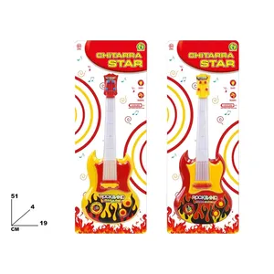 Chitarra <b>Star</b> Rock Band Electric Guitar 51 Cm Musical Toy For Kids With <b>Lights</b> And Sounds - Product Image 1