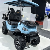 Nouvelle voiturette de golf électrique 4 places, batterie lithium 48V, vitesse de 30 km/h et autonomie de 70-90 km, pour les terrains de golf et les excursions