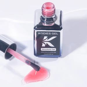 KODIES GEL <span class=keywords><strong>Vernis</strong></span> à Ongles <span class=keywords><strong>Semi</strong></span>-<span class=keywords><strong>Permanent</strong></span> UV Camouflage Nude Gelée Rose Blanc French Résine Structurée Base Rubber en Flacon - Product Image 5